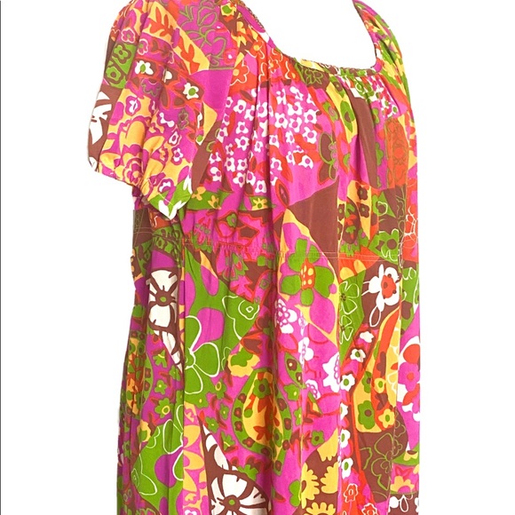 SOLD 🌸 60s Fabulous Lounge Gown House Dress Night Gown Vintage Mid Century Mod - Picture 4 of 10